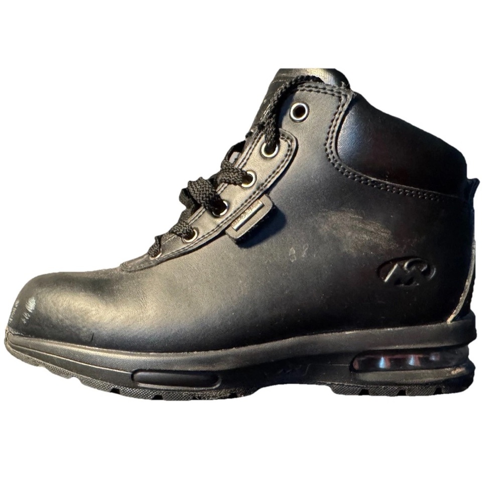 Mountain Gear CAM Youth/Men Size 5 Black Boots, All Genuine Leather Trail Hiking